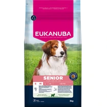 Eukanuba dog senior small&medium breed lam&rijst 12 kg Hondenvoer