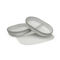 Surefeed set van matje en bakjes grijs voor microchip- of afsluitbare voerbak