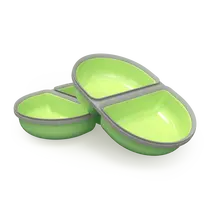 Surefeed voerbakje gedeeld 2 stuks groen voor microchip- of afsluitbare voerbak