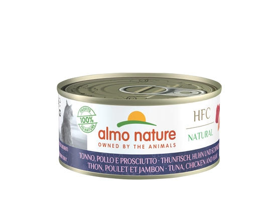 Almo nature cat hfc natural tonijn & kip & ham 150 gram - afbeelding 1