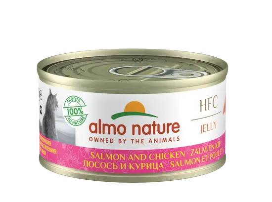 Almo nature cat jelly hfc zalm & kip 70 gram