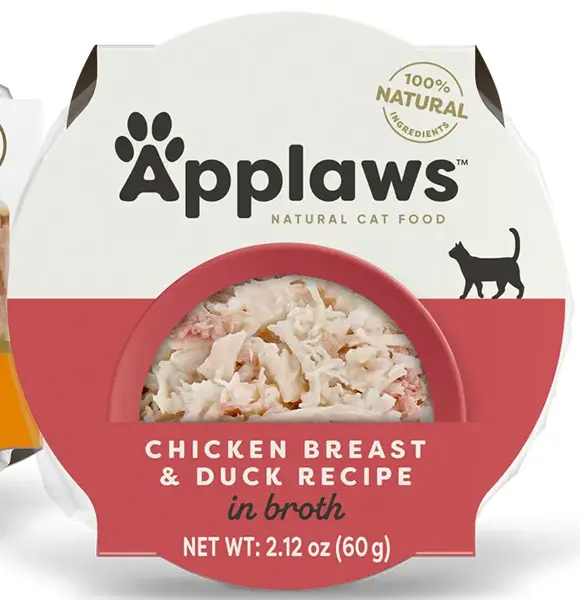 Applaws pots kip met eend kattenvoer 10x60gr. - afbeelding 1