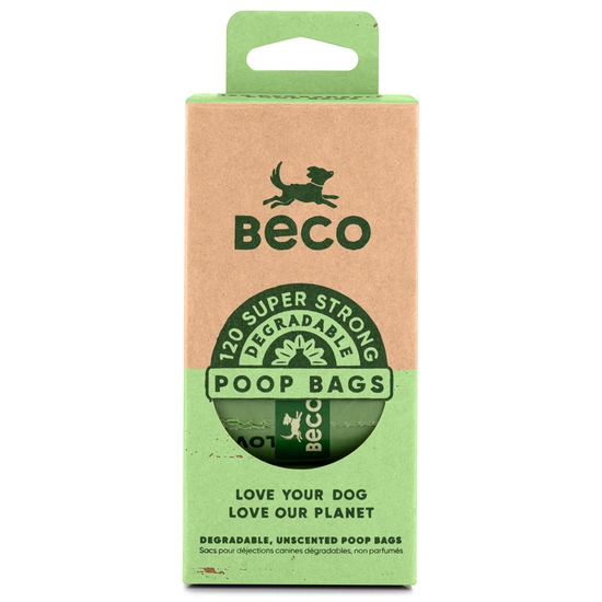 Becopets beco bags 96 stuks (8x12) composteerbare poepzakjes - afbeelding 1