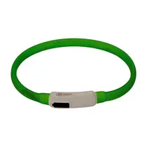 Beeztees veiligheidsband&led lampjes small groen 35cm - afbeelding 1