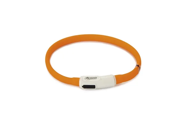 Beeztees veiligheidsband&led lampjes small oranje 35cm - afbeelding 1