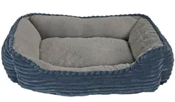 Divan corduroy blauw/ grijs 50 x 40 cm