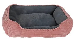 Divan corduroy roze/ grijs 50 x 40 cm
