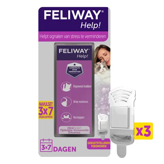 Feliway help! Cartridges (3x7 dagen)