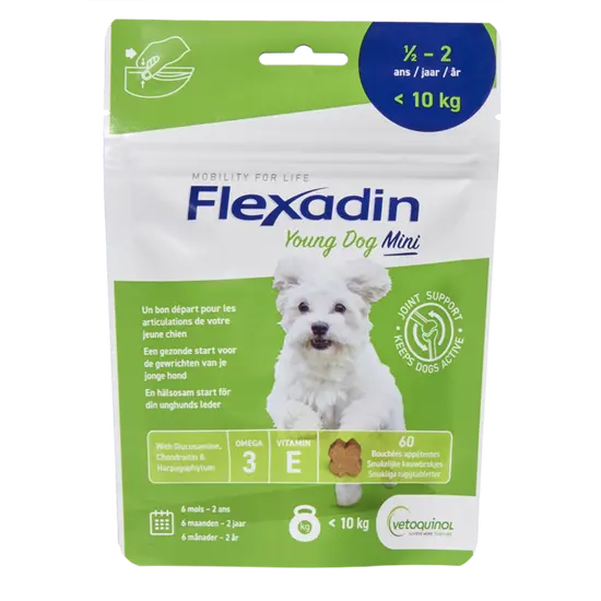 Flexadin young dog mini chews 60 stuks SALE!