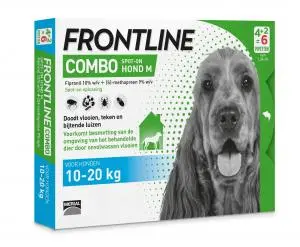 Frontline combo hond m 10 t/m 20 kg 6 pipetten