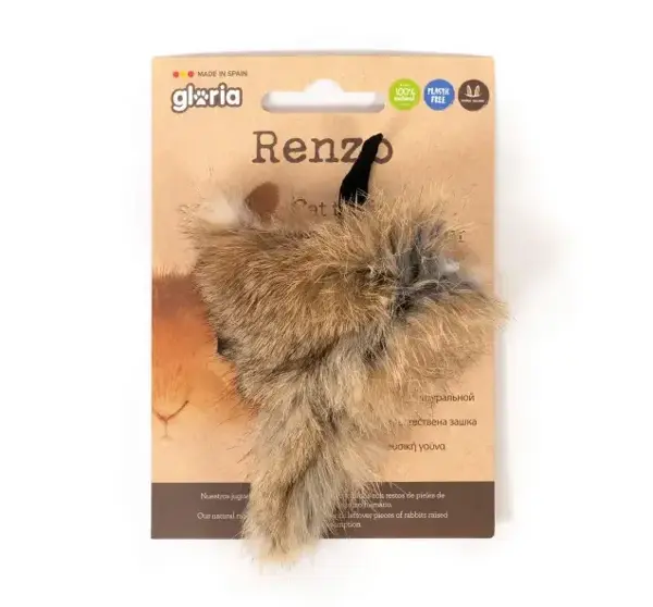 Gloria Renzo cat toy platte muis kattenspeelgoed - afbeelding 1