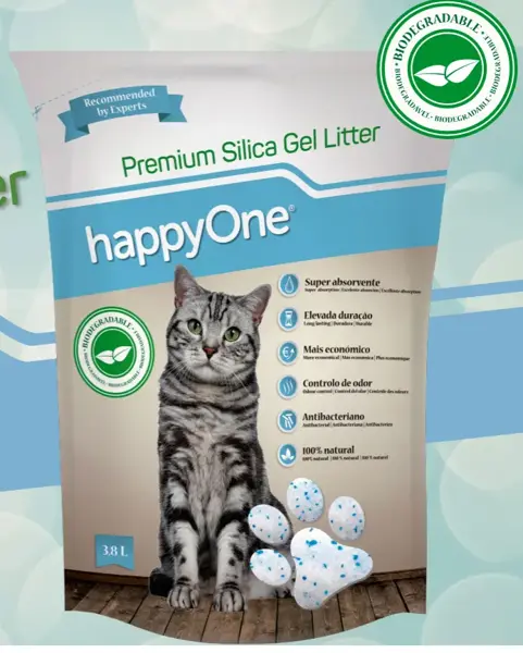 HappyOne premium silicagel litter kattenbakvulling 3,8 liter - afbeelding 1