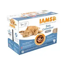 Iams cat delight adult sea collection in gravy 12x85 gram kattenvoer - afbeelding 1