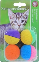 Kattenspeelgoed sponsballen 4 stuks