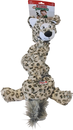 Kong stretchezz jumbo snow leopard XL Hondenspeelgoed - afbeelding 1