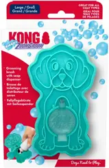 Kong zoomgroom bubbles hond large turquoise