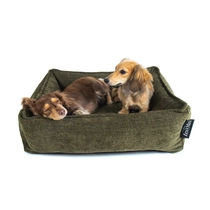 Lex&Max hondenmand dog basket Monaco 70x55 cm olijfgroen - afbeelding 2