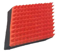 Massageborstel 15 cm oranje/zwart - afbeelding 1