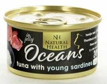 Natural Health cat oceans tuna&young sardines 85gr. kattenvoeding - afbeelding 1