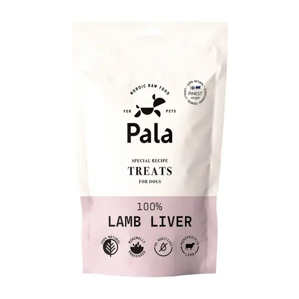 Pala dog gently air-dried Lamb Liver treats 100 gr