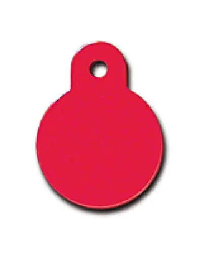 Pet scribe Hondenpenning circle small red