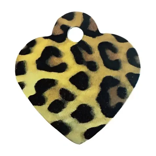 Pet scribe Hondenpenning heart small leopard - afbeelding 1