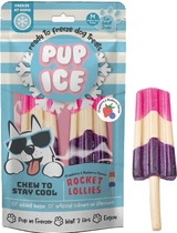 Pup ice raket aardbei/bosbessen hondenijsje