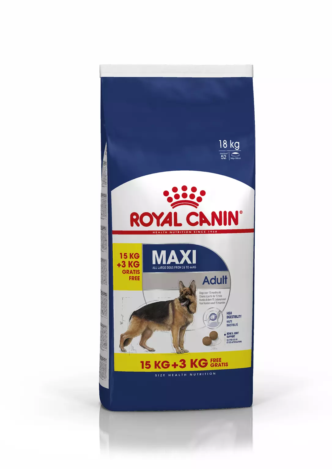 steekpenningen Mens vrijwilliger Royal Canin maxi adult 15 kg + 3 kg gratis bonusbag - Van Noord's  Dierenvoeders