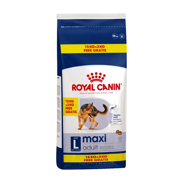 Royal Canin maxi adult 15kg+3kg gratis bonusbag - afbeelding 1