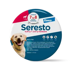 Seresto band hond vanaf 8kg Vlooien- en Tekenband