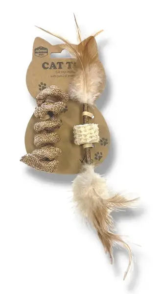 Stans Natural Cat Toy duo Jute Spiraal Matatabi kattenspeelgoed - afbeelding 1