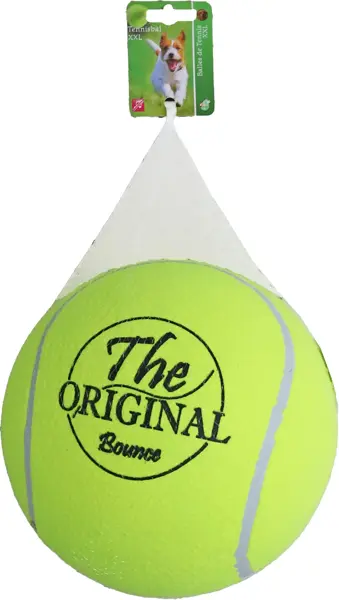 Tennisbal opblaasbaar bounce XXL geel 13 cm - afbeelding 1