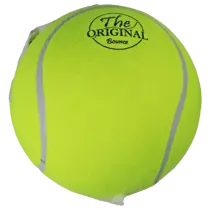 Tennisbal opblaasbaar bounce XXL geel 13 cm - afbeelding 3