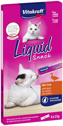Vitakraft cat-liquid snack eend&b-glucaan 6x15 gram