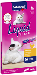 Vitakraft cat-liquid snack kip & taurine 6x15 gram