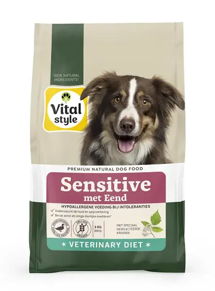 Vitalstyle Ecostyle dog sensitive eend 3kg Hondenvoer - afbeelding 1