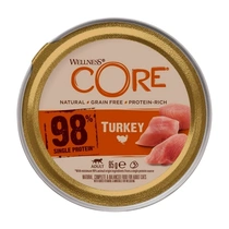 Wellness Core cat 98% single proteïne kalkoen alu cup 85gr. - afbeelding 1