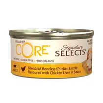 Wellness Core cat signature selects shredded kip&lever saus 79gr. - afbeelding 1