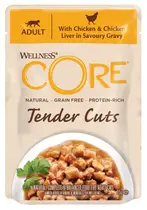 Wellness Core cat tender cuts kip&kippenlever gravy 85gr. - afbeelding 1