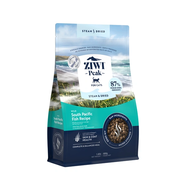 Ziwi Peak cat steam&dried fish 800gr. - afbeelding 1