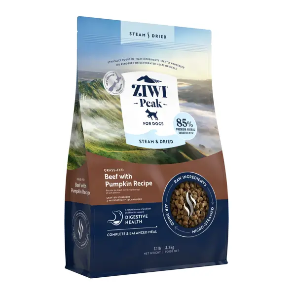 Ziwi Peak dog steam&dried beef 3,2kg - afbeelding 1